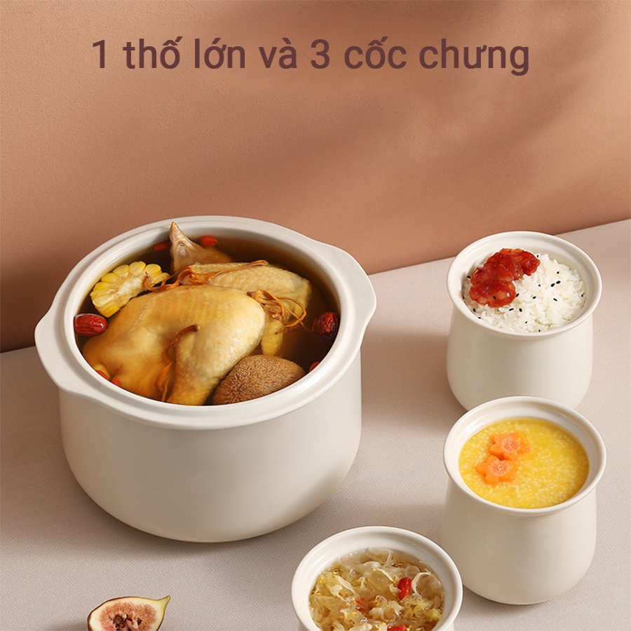 Nồi Nấu Chậm Lotor D30 Nồi Hầm Đa Năng Dung Tích 3L Nấu Cách Thủy Giữ Lại Dưỡng Chất Hàng Chính Hãng Bảo Hành 12 Tháng