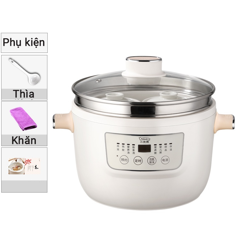 Nồi Nấu Chậm Lotor D30 Nồi Hầm Đa Năng Dung Tích 3L Nấu Cách Thủy Giữ Lại Dưỡng Chất Hàng Chính Hãng Bảo Hành 12 Tháng