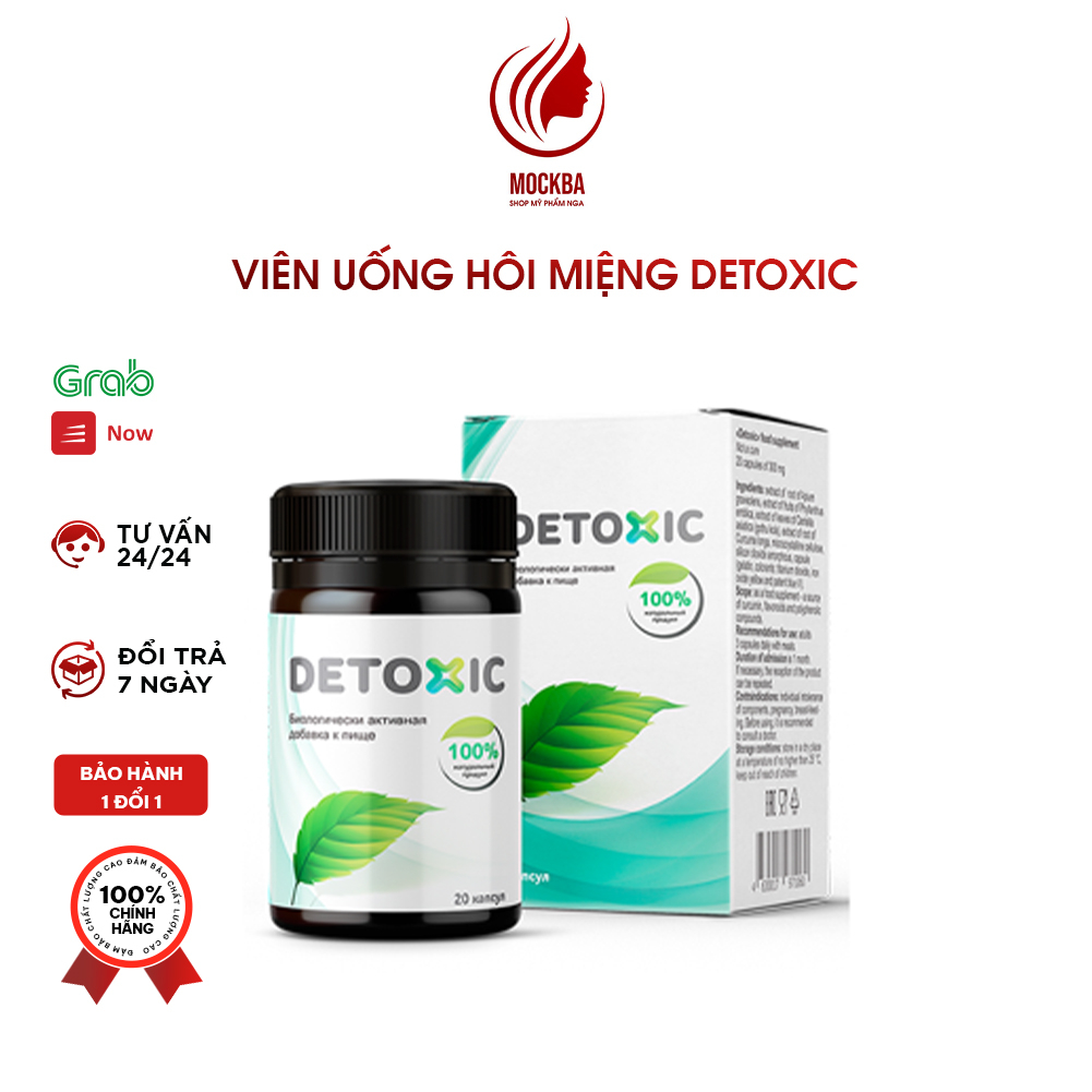 Viên Uống Hôi Miệng Detoxic 10ml Hàng Nga Giúp Loại Bỏ Ký Sinh Trùng Đường Tiêu Hóa, Khôi Phục Vi Sinh Đường Ruột
