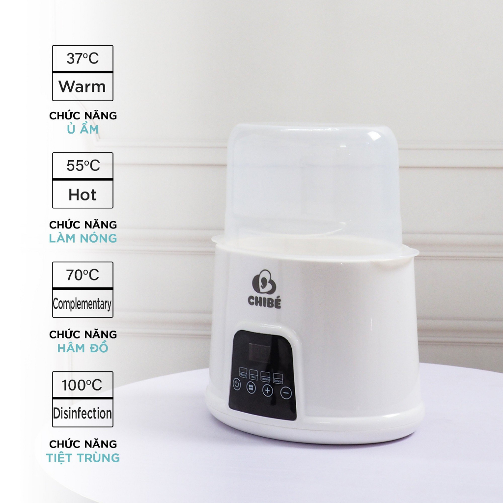 Máy hâm sữa đôi CHIBE , tích hợp chế độ tiệt trùng