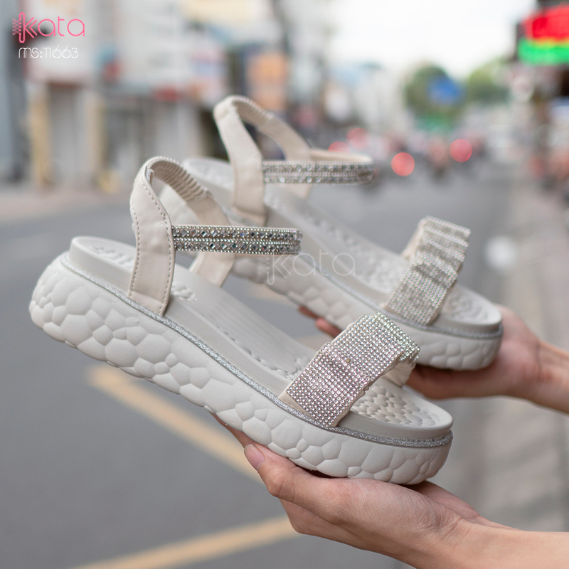 Dép sandal Kata quai chun đính hạt 11663
