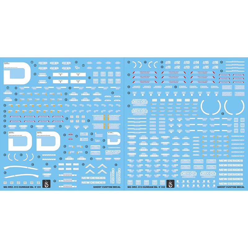 Đề can - Decal nước cho mô hình lắp ráp MG MK-V