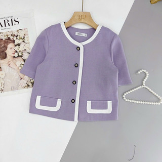Áo dạ tweed né viền nắp túi