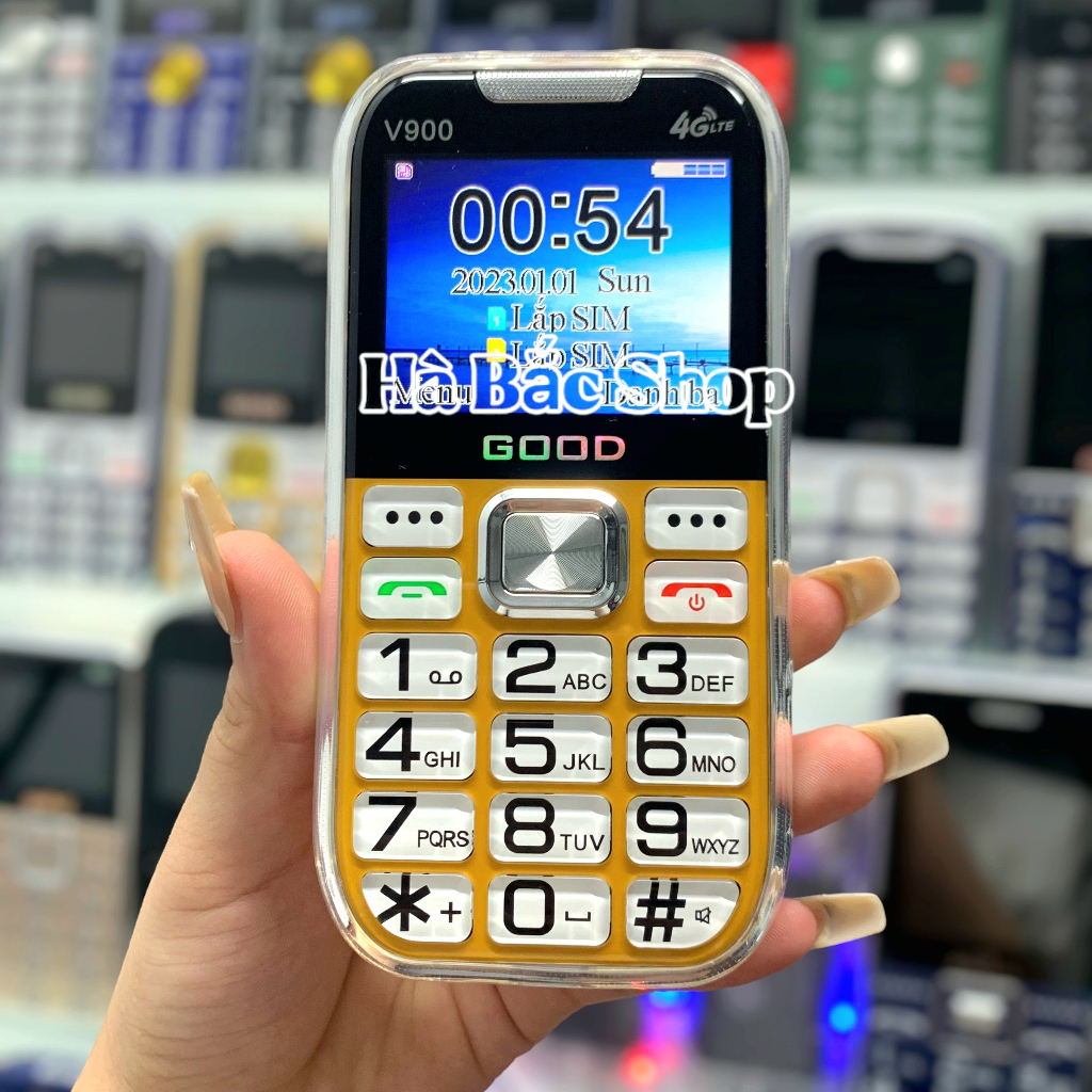 2 Siêu Phẩm Điện Thoại Người Già 4G Good V900  Và G800-  Loa To Chữ Lớn