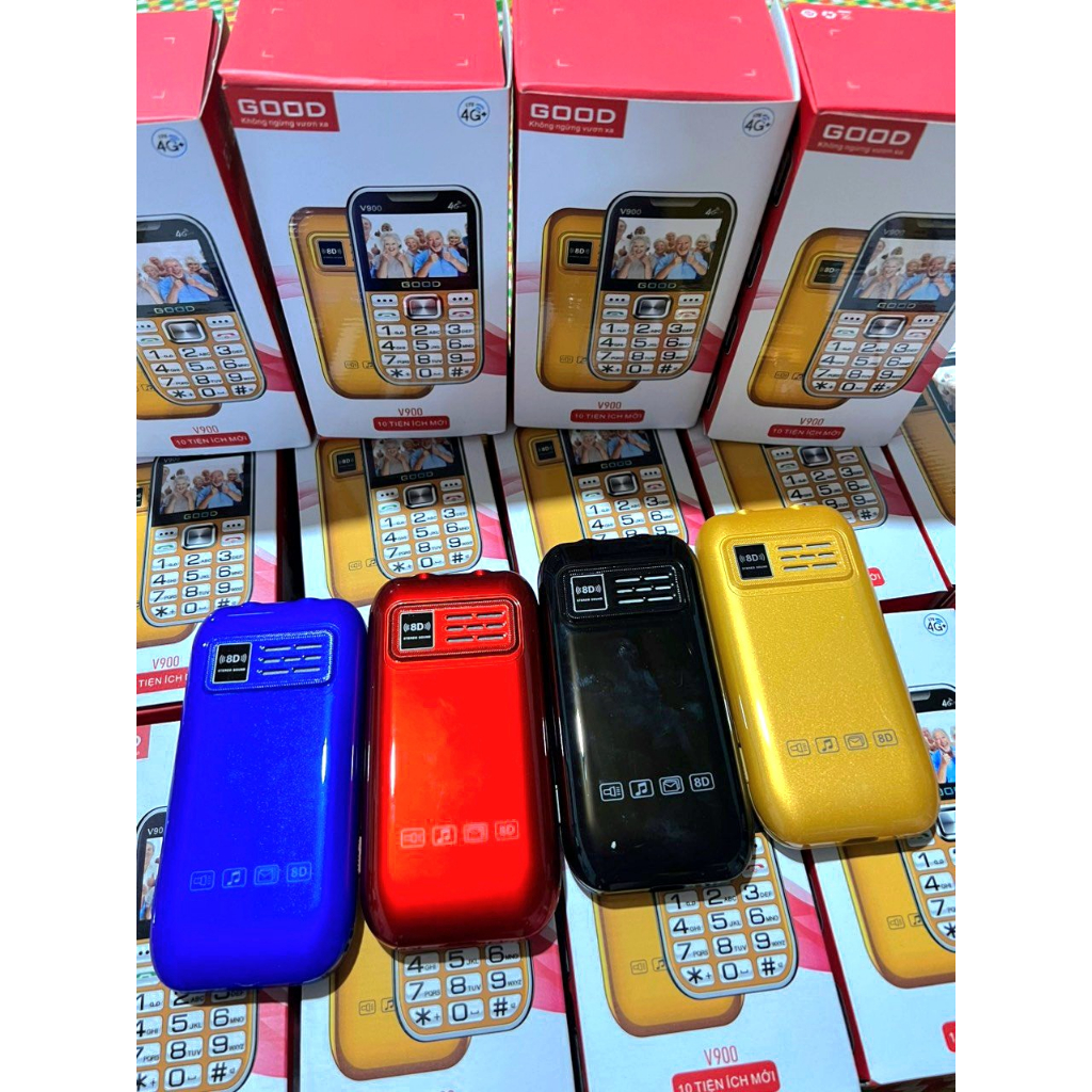 2 Siêu Phẩm Điện Thoại Người Già 4G Good V900  Và G800-  Loa To Chữ Lớn