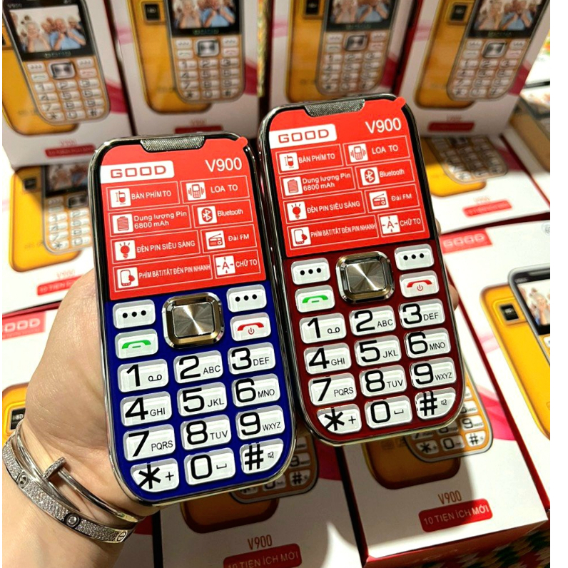 2 Siêu Phẩm Điện Thoại Người Già 4G Good V900  Và G800-  Loa To Chữ Lớn