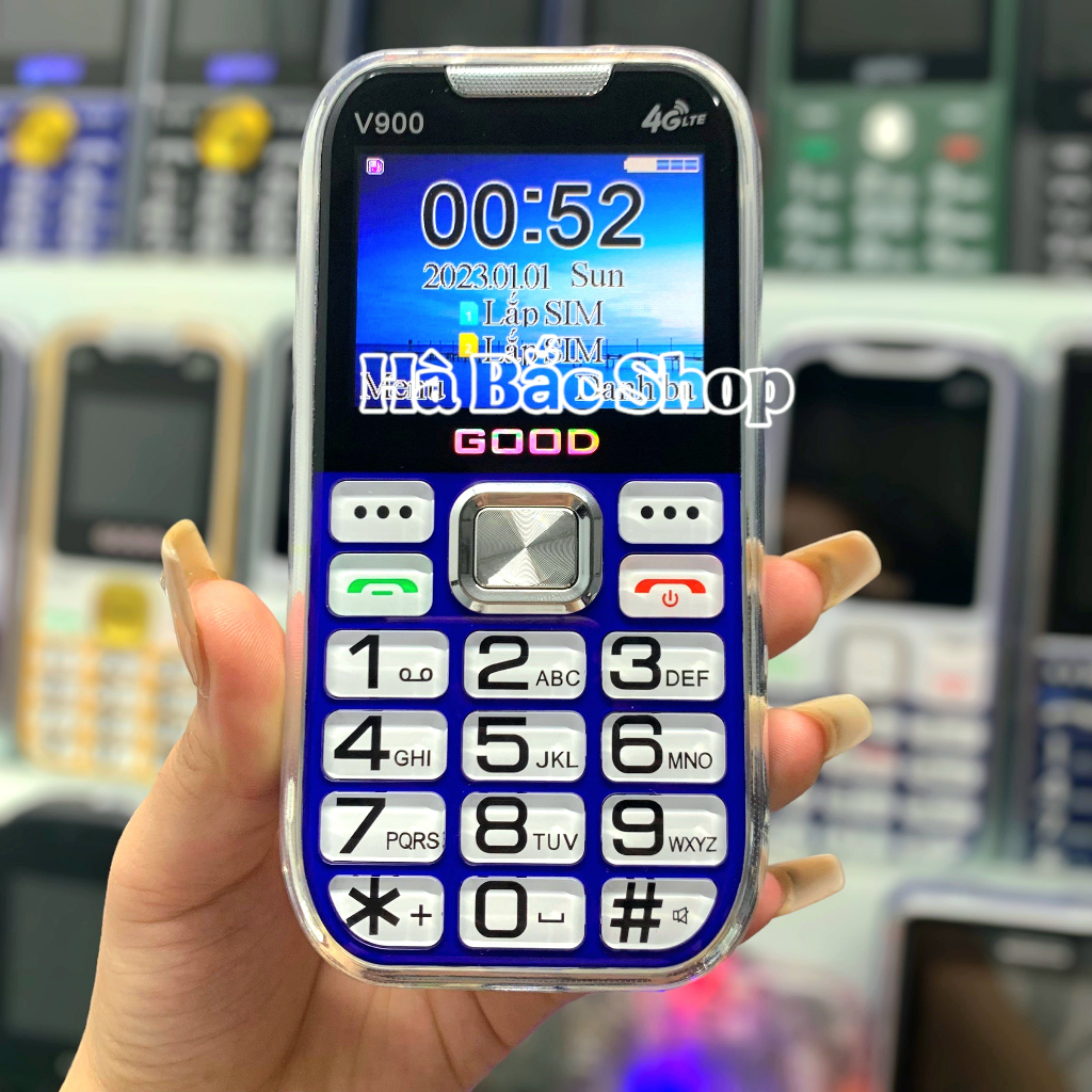 2 Siêu Phẩm Điện Thoại Người Già 4G Good V900  Và G800-  Loa To Chữ Lớn