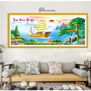 Tranh đính đá thuận buồm xuôi gió 1m30 x 55cm