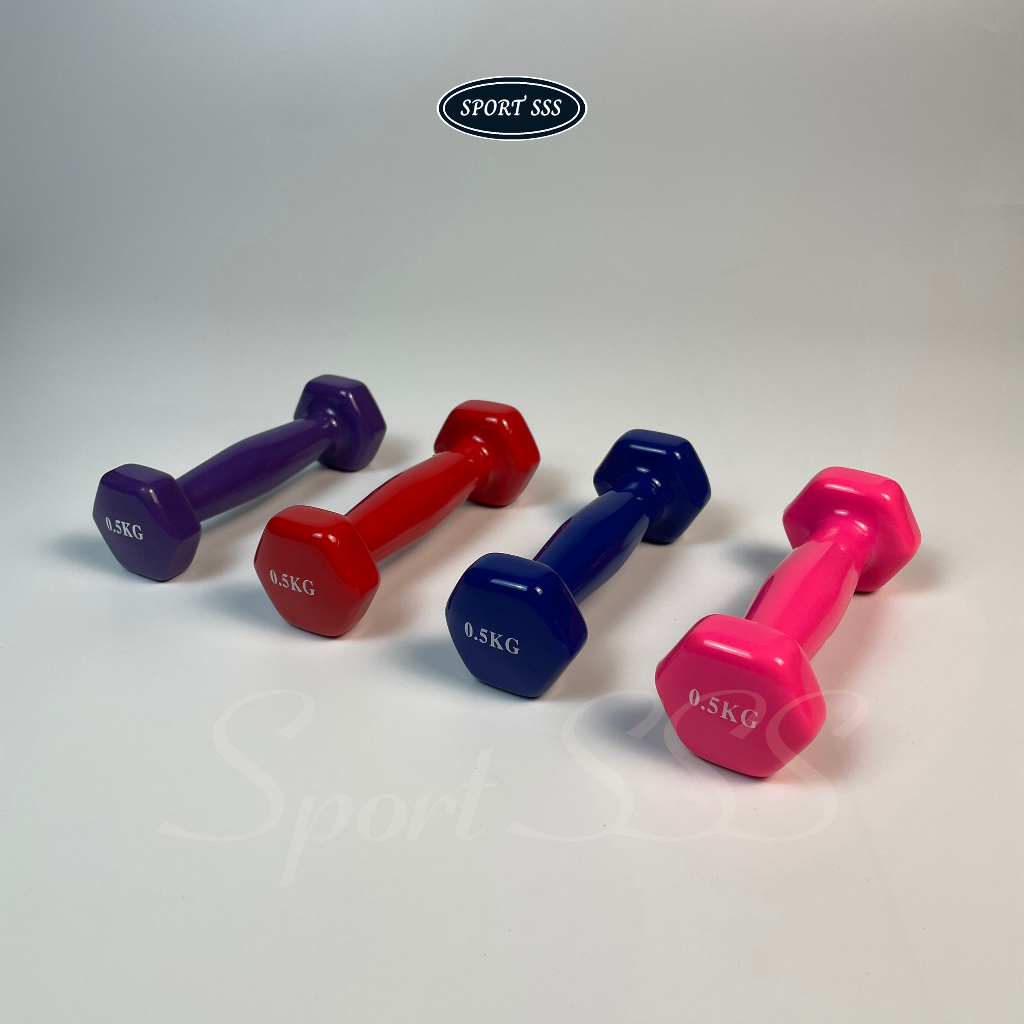 Tạ tay - Dumbbell 0.5kg - Lục Giác - bọc cao su - Nam , Nữ - thể lực - GYM - Yoga - Boxing cao cấp.