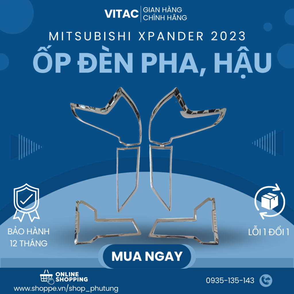 Ốp viền đèn trước sau Xpander 2022 2023