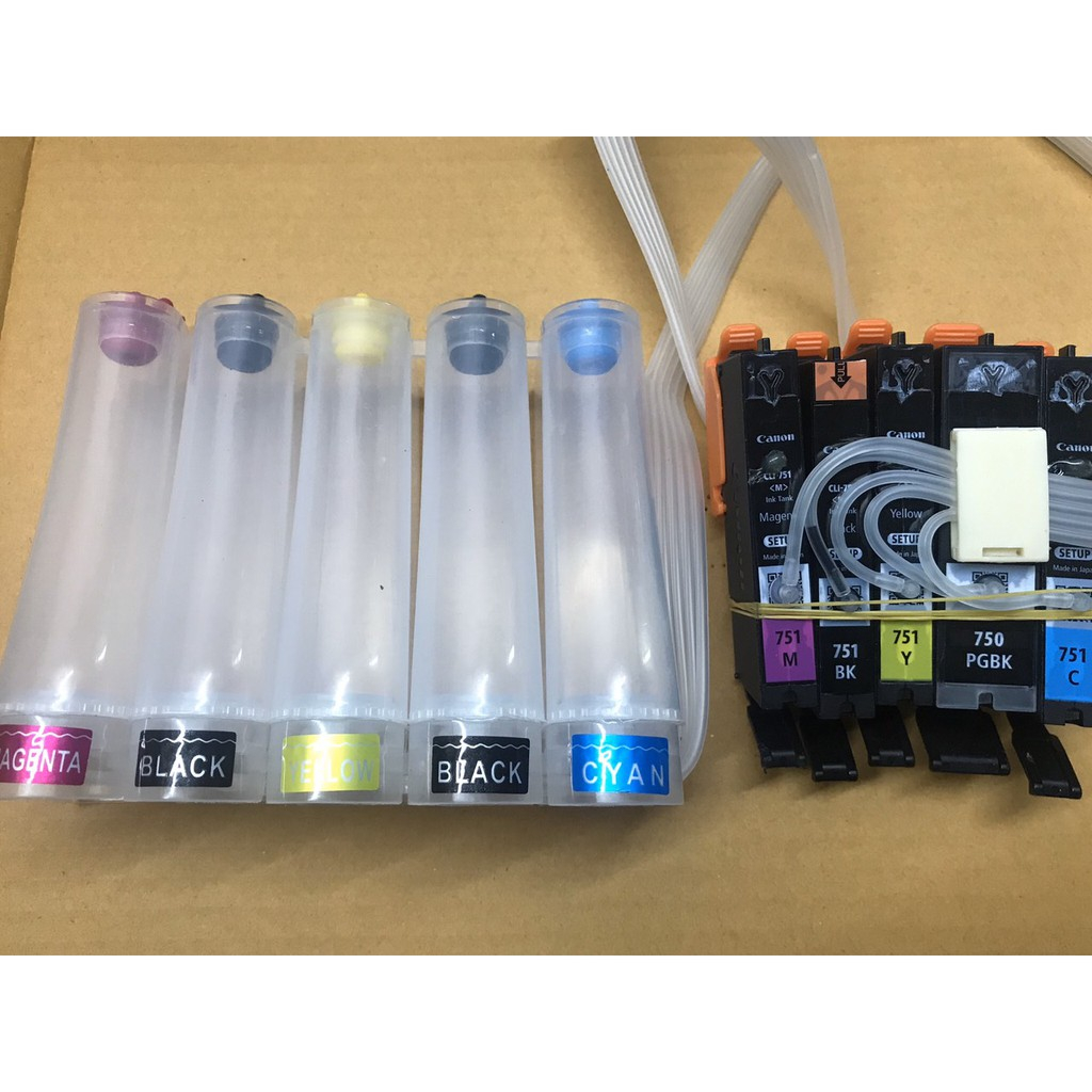 Bộ tiếp mực zin Canon ix6770,Canon ix6870,Canon ip7270 mã chíp 750-751