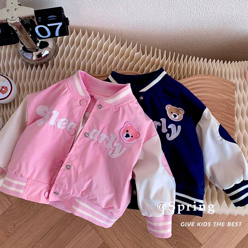 Áo Khoác Bomber Trẻ Em Phong Cách Hàn Quốc Cho Bé Trai Bé Gái Mặc Thu Đông CAFE_BABY092