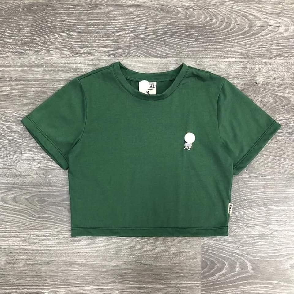 Áo Thun Wh@au Trơn Thêu Gấu KAMI