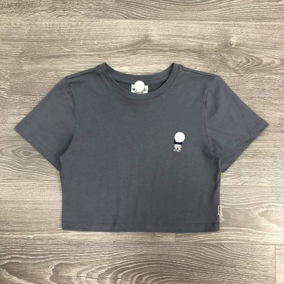 Áo Thun Wh@au Trơn Thêu Gấu KAMI