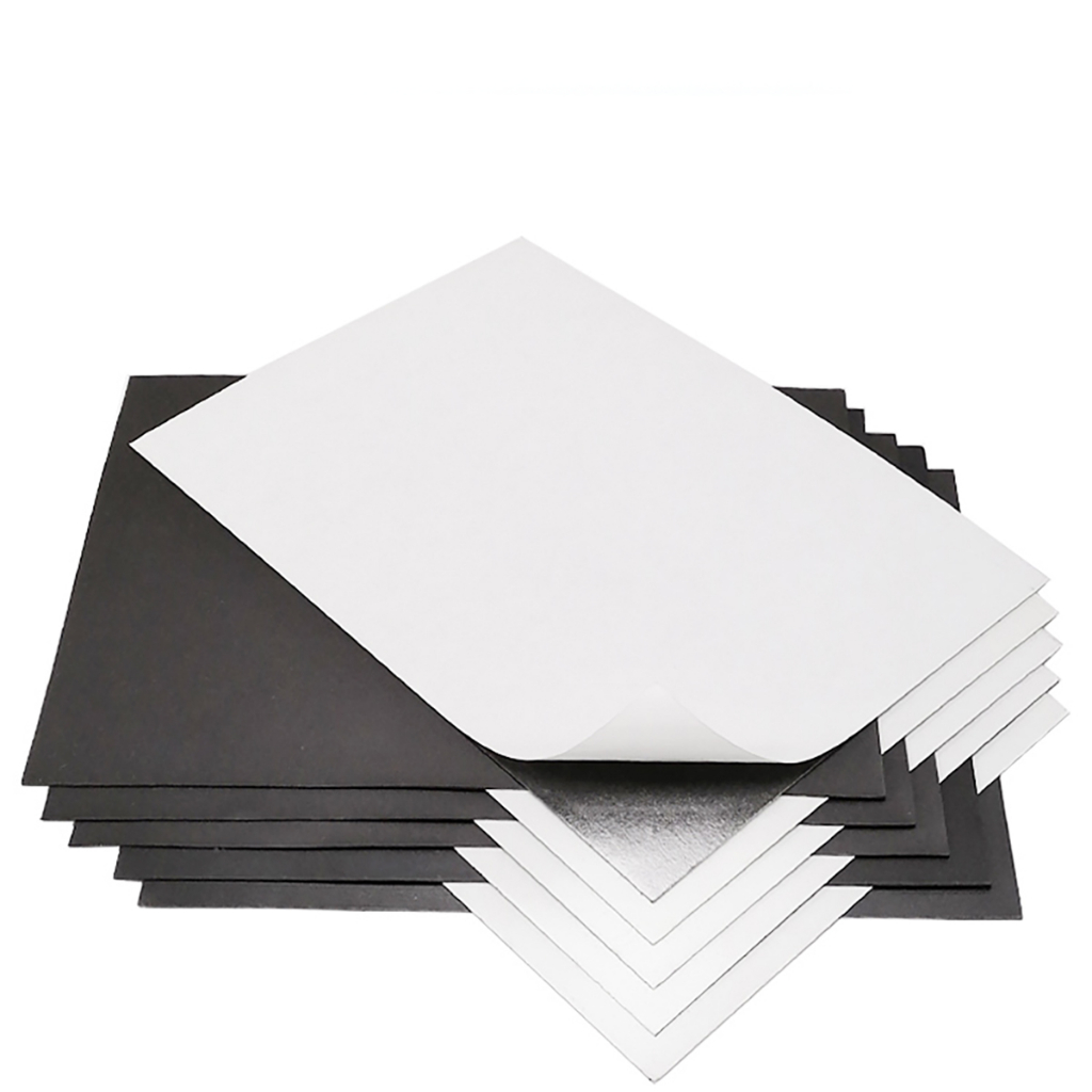 Nam châm lá dẻo A3 dày 1mm có keo dán decal băng keo nam châm làm giáo cụ dạy học bảng tên, ghi thông tin lên bảng từ