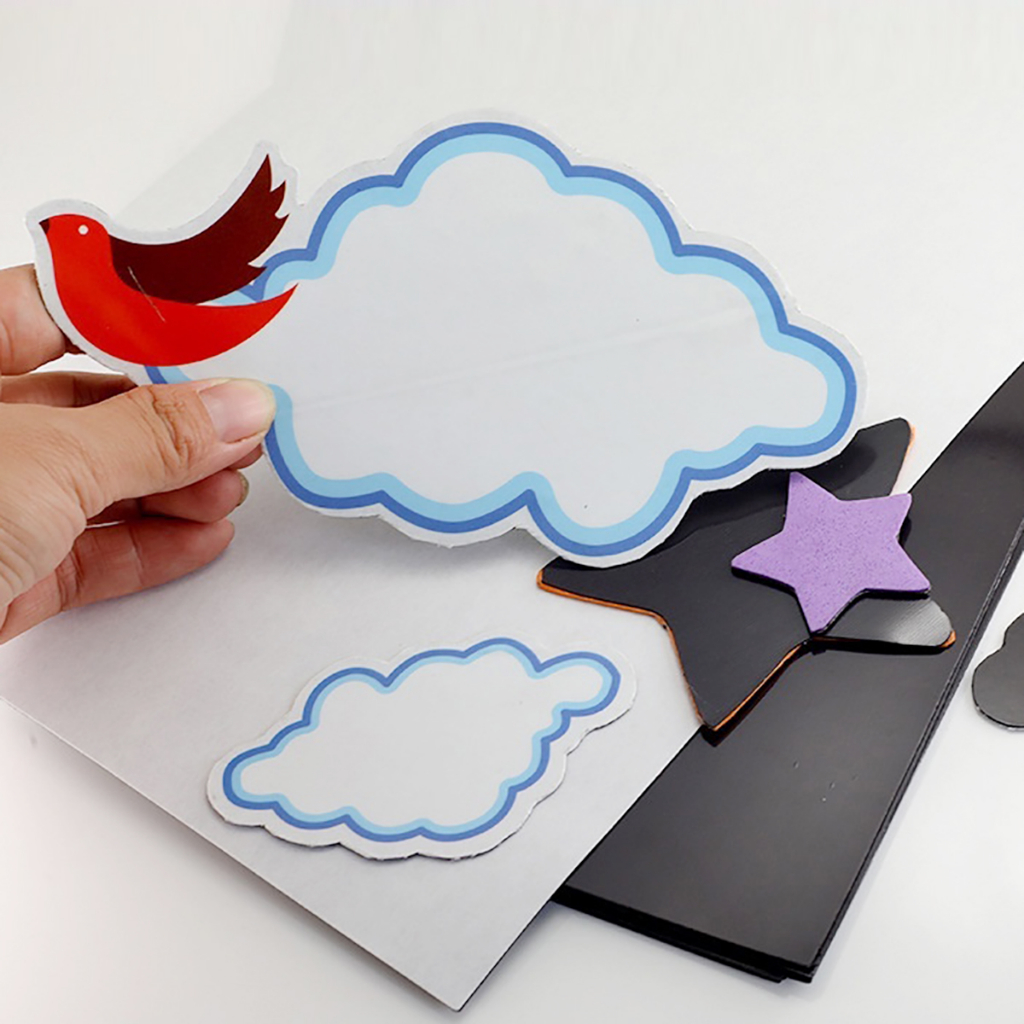 Nam châm lá dẻo A3 dày 1mm có keo dán decal băng keo nam châm làm giáo cụ dạy học bảng tên, ghi thông tin lên bảng từ