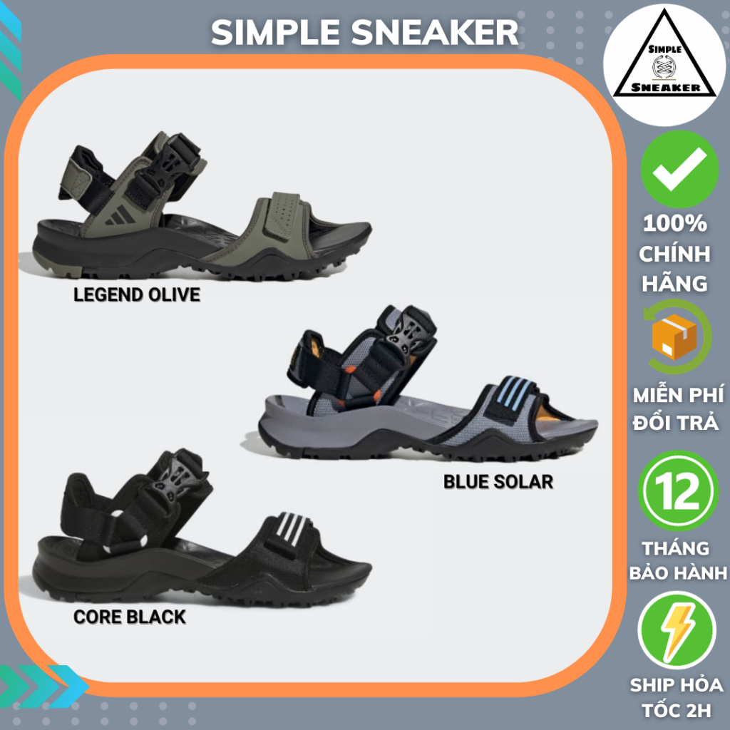 Giày Sandal Adidas Terrex Cyprex Chính Hãng🔴SIMPLE SNEAKER🔴Dép Sandal Adidas Đế Cao Su Đúc Bền Bỉ Quai Vải HP8656 HP8652