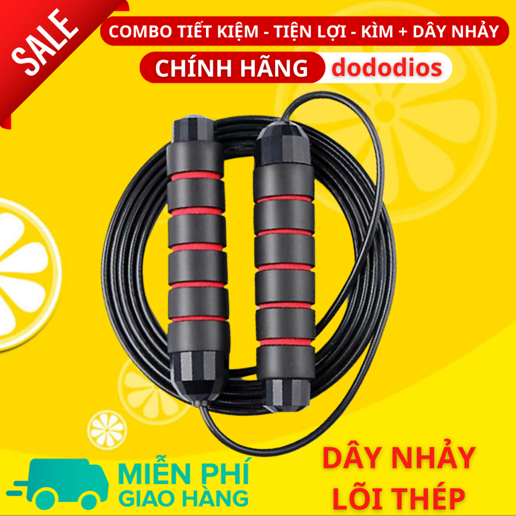 Combo kìm bóp tay dây nhảy lõi thép - kìm 60kg 100kg và 120kg - màn hình điện tử đếm số - Hãng dododios