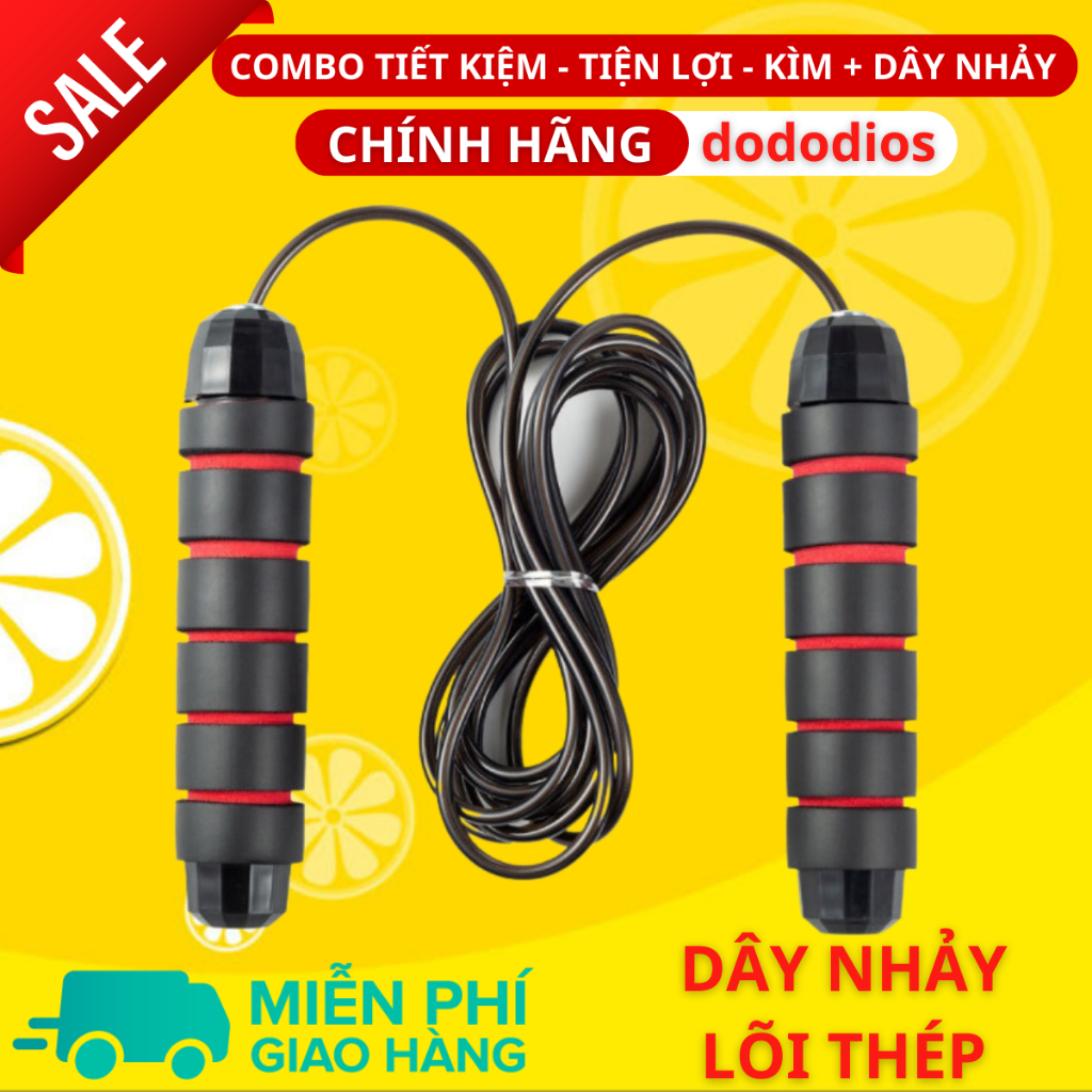 Combo kìm bóp tay dây nhảy lõi thép - kìm 60kg 100kg và 120kg - màn hình điện tử đếm số - Hãng dododios