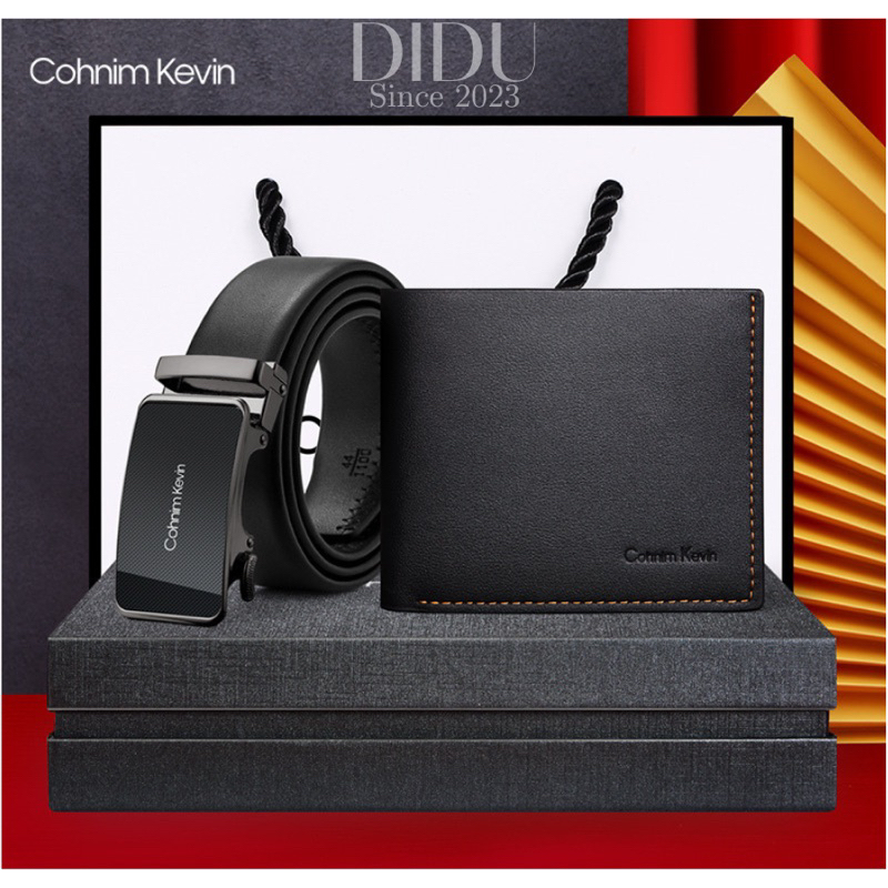 Combo ví thắt lưng nam, set ví thắt lưng nam cao cấp Cohnim Kevin 01