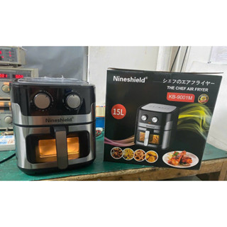 Nồi Chiên Không Dầu Nineshield 15L có kính bảo hành 12 tháng