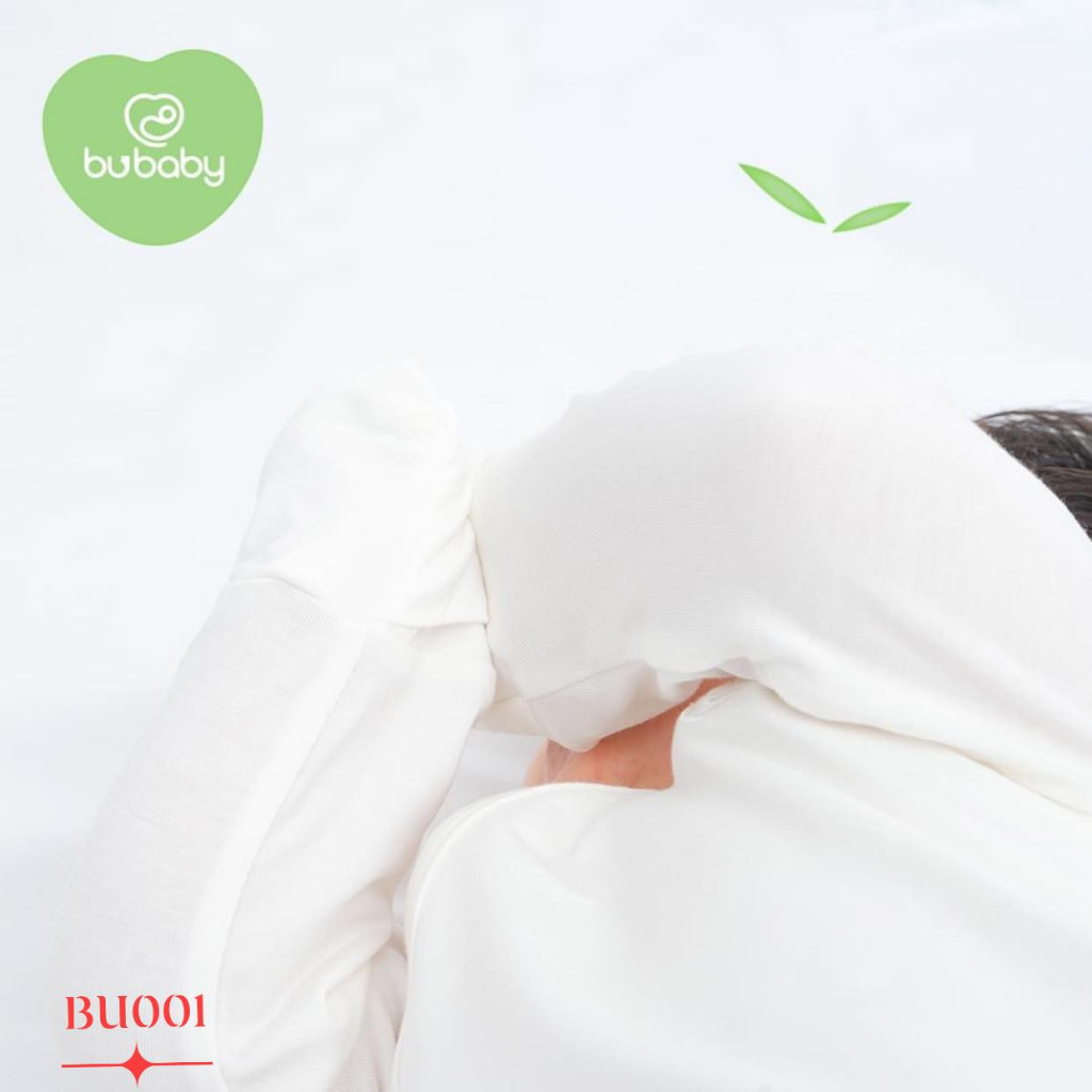 Bubaby Bộ dài cài chéo viền màu Bambus Bubaby