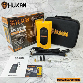 Máy Bơm Hơi Pin Đa Năng HUKAN HK-AP0080plus Màn Hình Cảm Ứng, Bơm Lốp Xe Máy, Ô TÔ Kiêm Sạc Dự Phòng