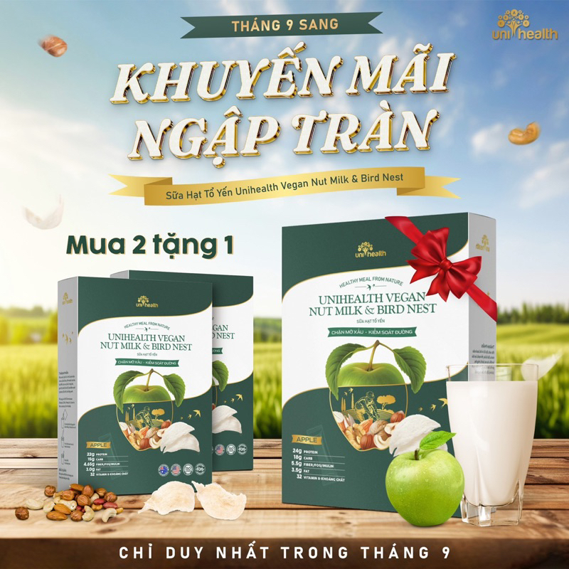 MUA 2 TẶNG 1 Sữa Hạt Tổ Yến CiCi Thượng Đỉnh Yến Hộp 20 gói 500G dinh dưỡng tốt cho sức khỏe bổ sung dưỡng chất