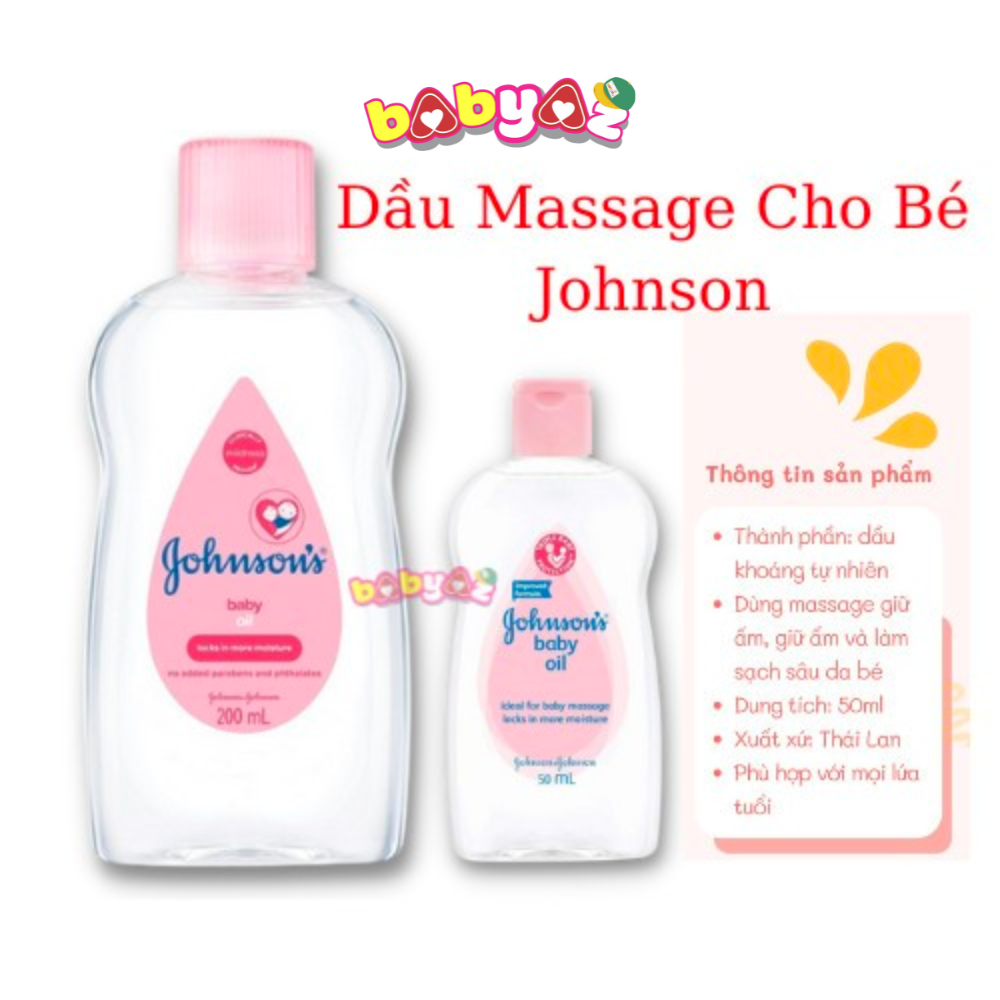 Dầu Massage body Cho Bé Johnson baby Dầu Mát Xa Dưỡng Ẩm Cho Bé Sơ Sinh