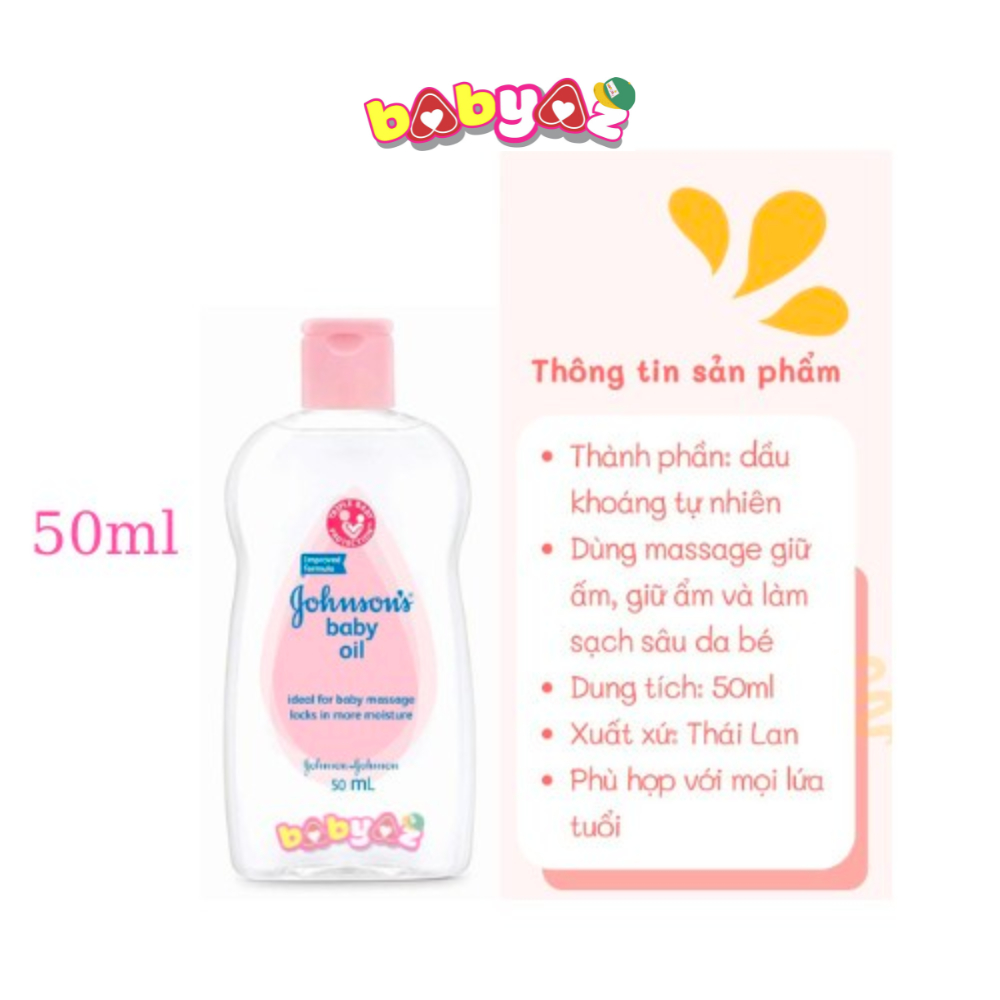 Dầu Massage body Cho Bé Johnson baby Dầu Mát Xa Dưỡng Ẩm Cho Bé Sơ Sinh