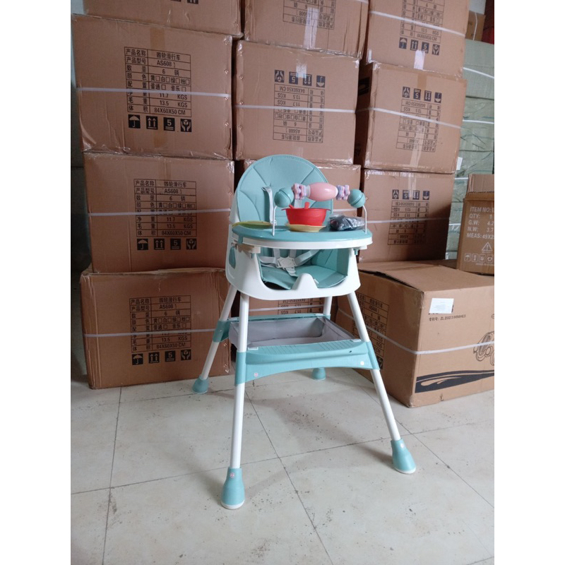 Ghế ăn dăm cho bế bốn chức năng dàng cho trẻ từ 6 tháng đổ lên- có đệm + bánh xe  có thanh đồ chơi