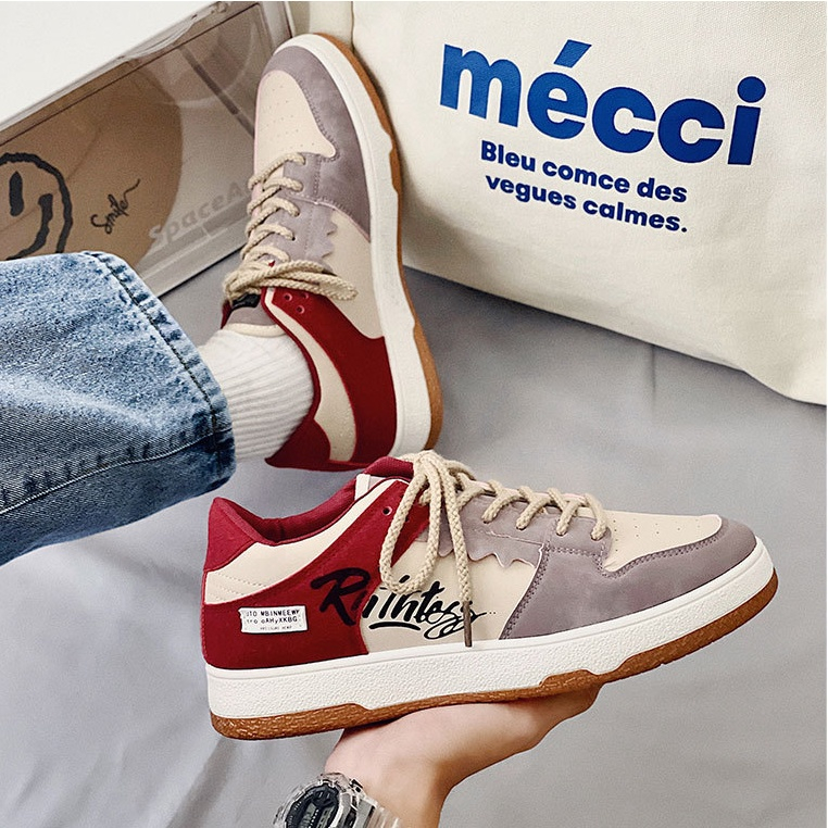 Giày sneaker thể thao da nam cao cấp D109, phong cách trẻ trung năng động, đế cao su non đi cực êm