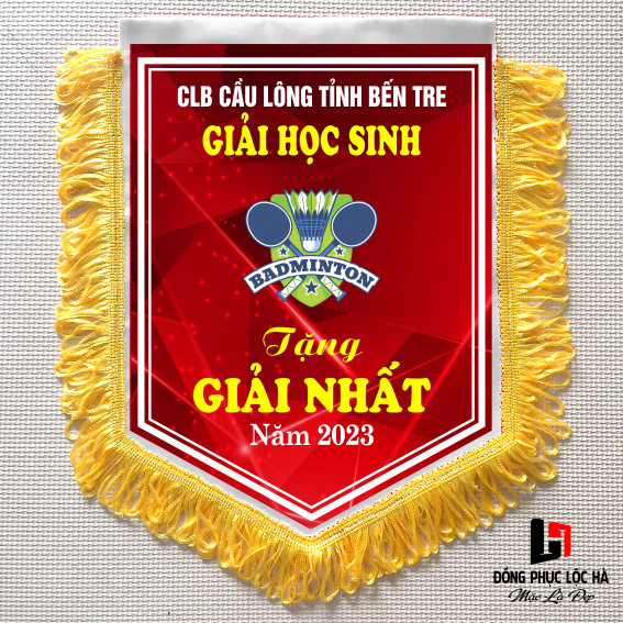 Cờ Lưu Niệm Giải Cầu Lông - Thiết Kế In Ấn Theo Yêu Cầu