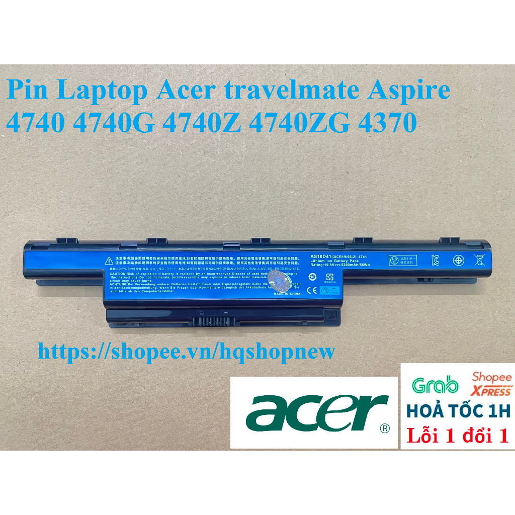 ⚡️ Pin Laptop Acer travelmate Aspire 4740 4740G 4740Z 4740ZG 4370