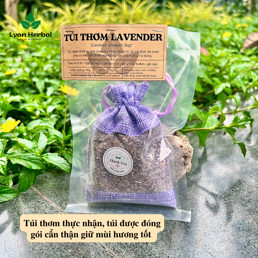 3 Túi thơm lavender túi thơm oải hương khử mùi treo xe ô tô treo tủ quần áo đuỗi muỗi mùi thơm dể chịu thư giản