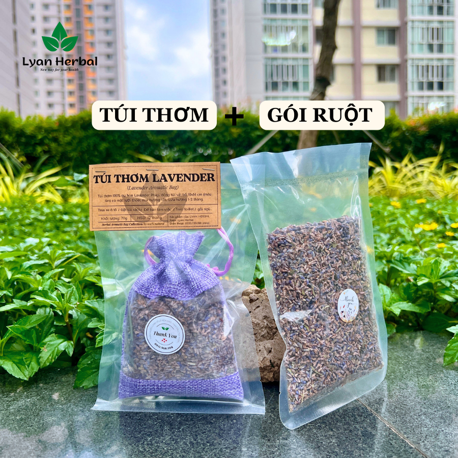 3 Túi thơm lavender túi thơm oải hương khử mùi treo xe ô tô treo tủ quần áo đuỗi muỗi mùi thơm dể chịu thư giản
