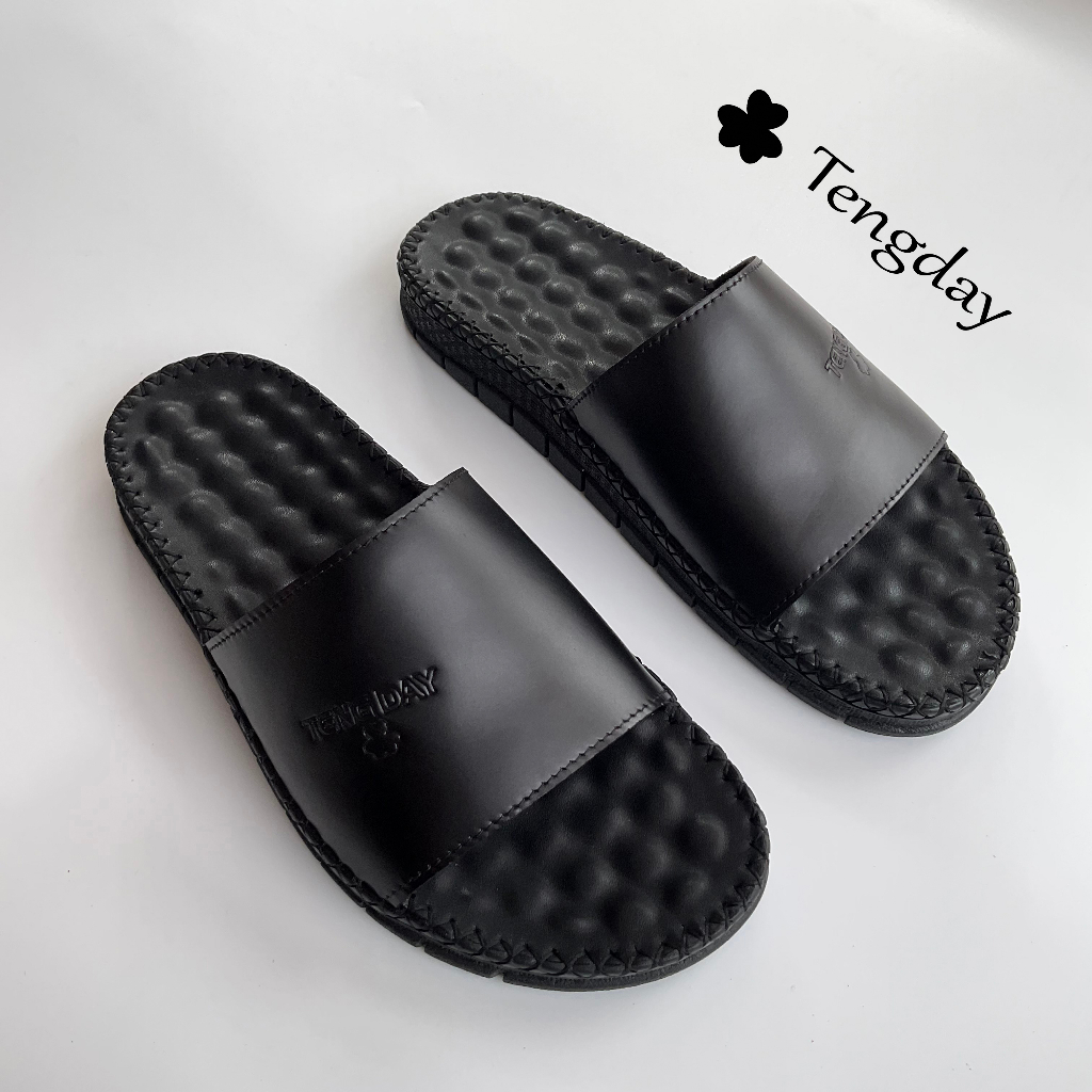 Dép Doctor Dành Cho Nam Nữ, Full Da Bò, Full Khâu Chỉ, Đế Đúc Cao Su êm Chân - Tengday Vietnam