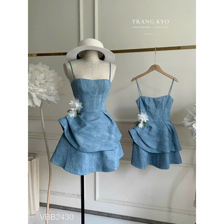 Đầm Jean loang màu