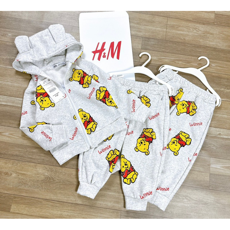 Bộ nỉ bé áo khoá