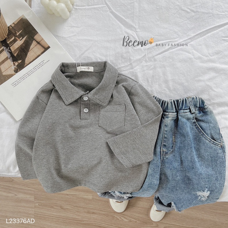 ÁO POLO DÀI TAY TÚI NGỰC CHO NÉ