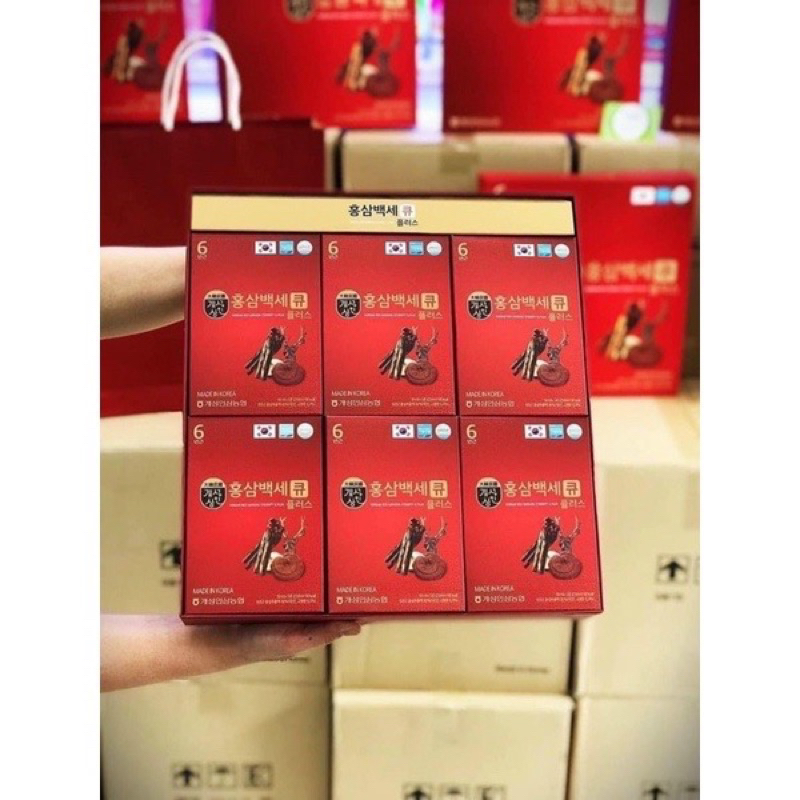 Nước Hồng sâm Nhung hươu Q, Q Plus Hàn Quốc Hộp 30 gói x 50 ml