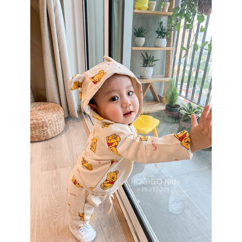 Bộ nỉ bé áo khoá