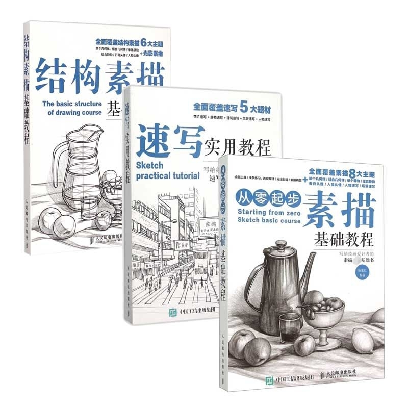 (Sẵn) Tập tranh dạy vẽ chì kí họa luyện thi mĩ thuật khối H V