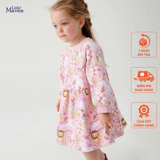 Váy hồng hoa sư tử Little Maven thời trang trẻ em từ 2-7 tuổi LMS1655
