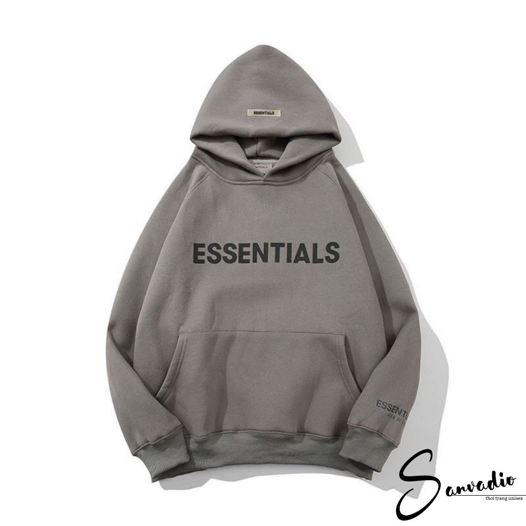 Áo nỉ hoodie Essentials In cao su nổi , áo nỉ bông unisex nam nữ hot nhất 2022