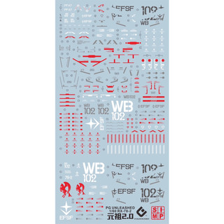 Đề can - Decal nước Perfect Grade Unleashed PGU RX-78-2