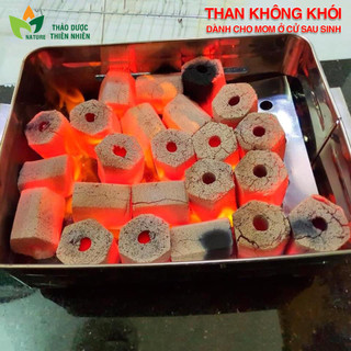 Than Không Khói Xông Hơ Sau Sinh - Hơ Lá Trầu Cho Bé (Than gáo dừa sạch, không khói, không bụi)