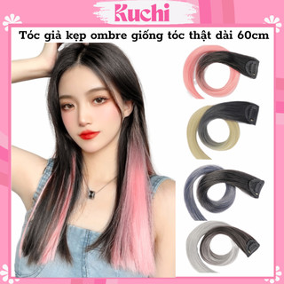  Tóc giả kẹp ombre tóc light giả KUCHI giống tóc thật dài 60 cm 
