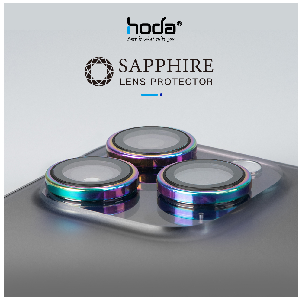 Hoda Sapphire Lens camera Protetor - Cường lực bảo vệ Camera cho IPhone 15 Pro / 15 Pro Max , Khung kim loại Titanlium