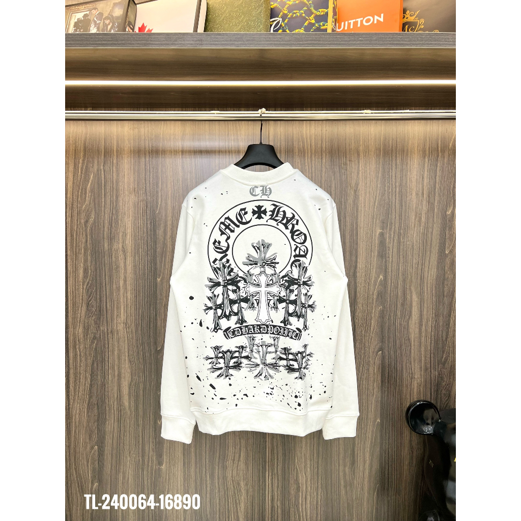 🔥Hot🔥Áo nỉ Chrome Hearts in họa tiết thiết kế hot trend Nam Nữ Thu Đông 2023